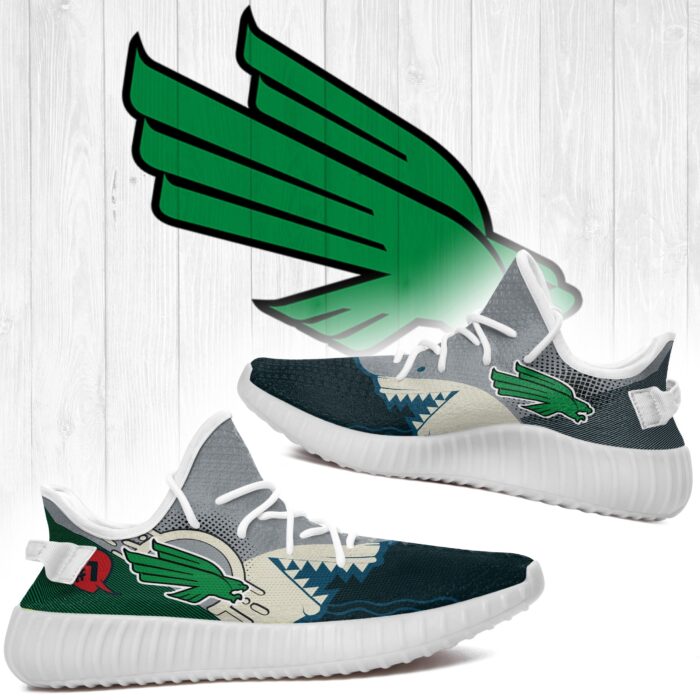 Shark North Texas Mean Green Ncaa Yeezy Shoes A104