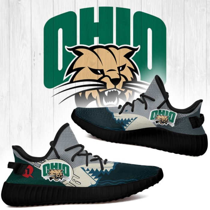 Shark Ohio Bobcats Ncaa Yeezy Shoes A96