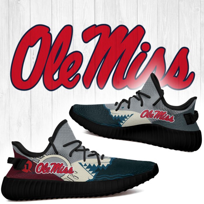 Shark Ole Miss Rebels Ncaa Yeezy Shoes A91