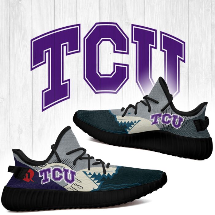 Shark Tcu Horned Frogs Ncaa Yeezy Shoes A48