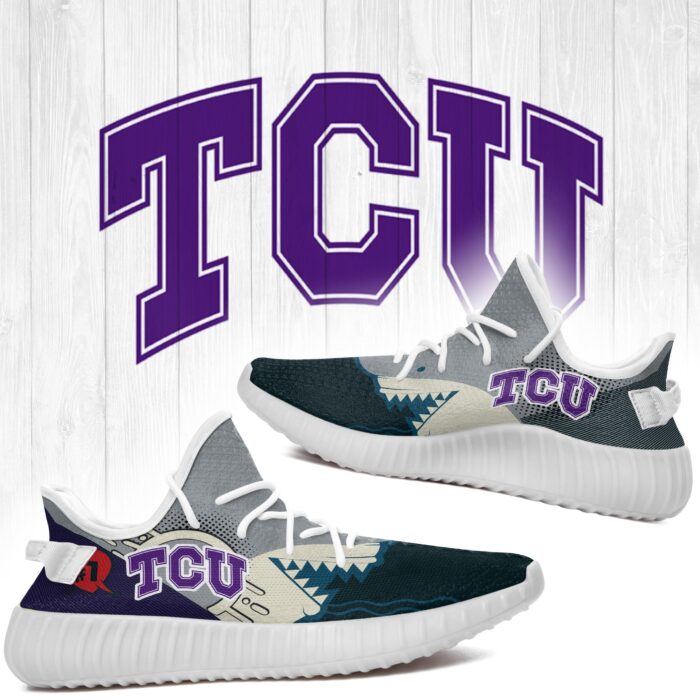 Shark Tcu Horned Frogs Ncaa Yeezy Shoes A48