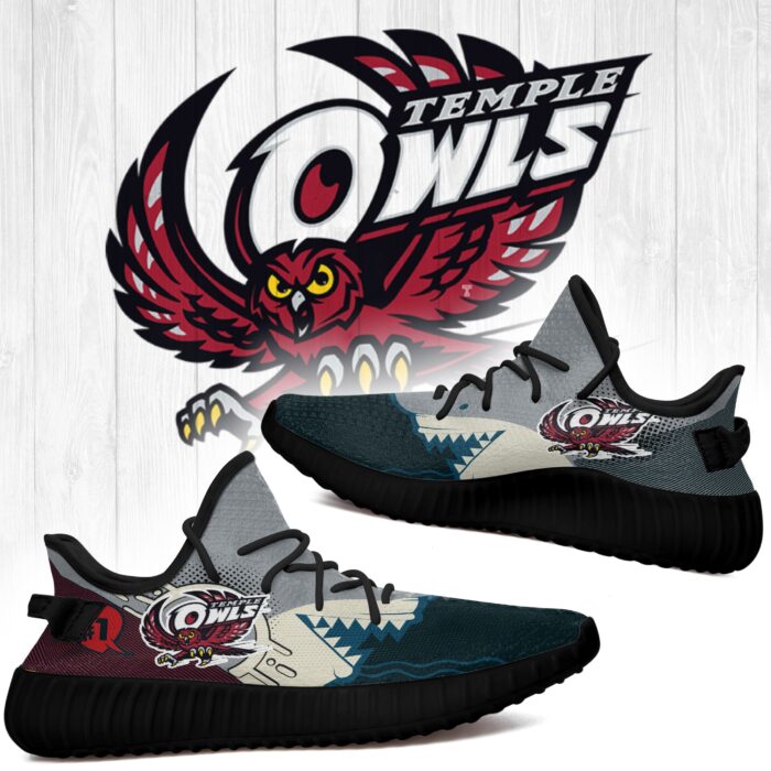 Shark Temple Owls Ncaa Yeezy Shoes A47