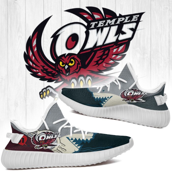 Shark Temple Owls Ncaa Yeezy Shoes A47