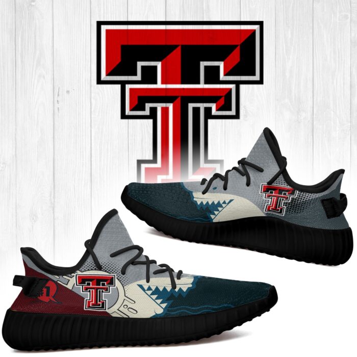 Shark Texas Tech Red Raiders Ncaa Yeezy Shoes A39