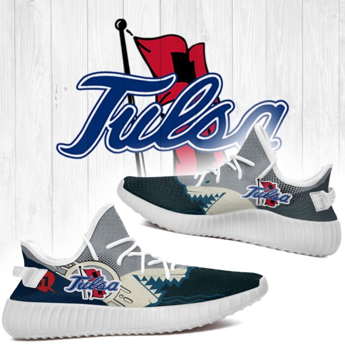 Shark Tulsa Golden Hurricane Ncaa Yeezy Shoes A34