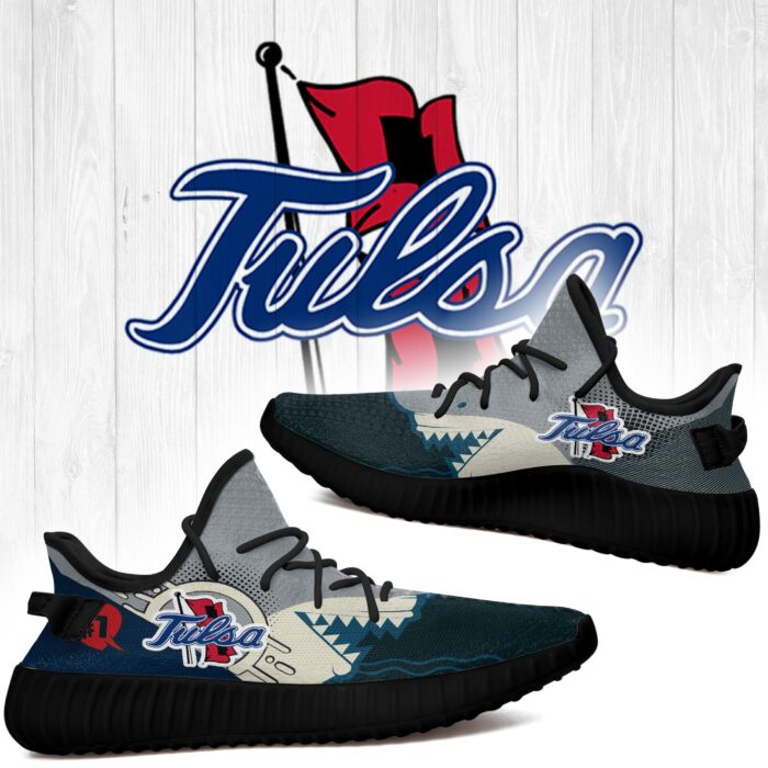 Shark Tulsa Golden Hurricane Ncaa Yeezy Shoes A34