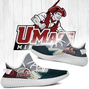 Shark Umass Minutemen Ncaa Yeezy Shoes A29