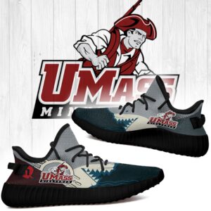 Shark Umass Minutemen Ncaa Yeezy Shoes A29