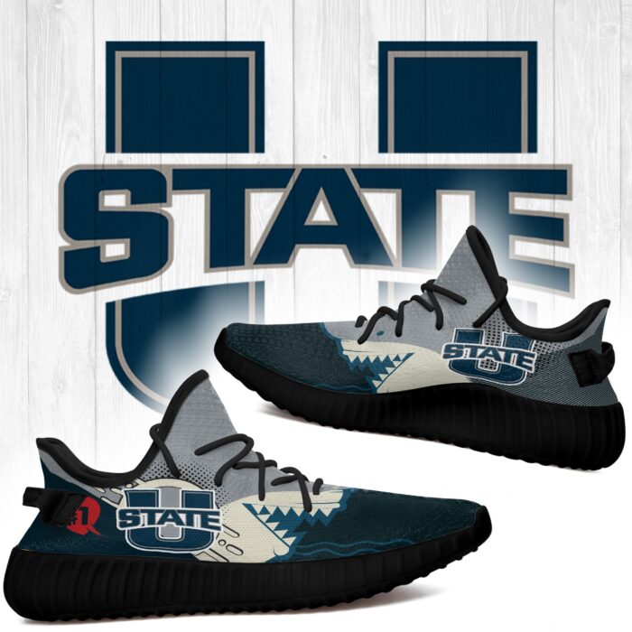 Shark Utah State Aggies Ncaa Yeezy Shoes A25