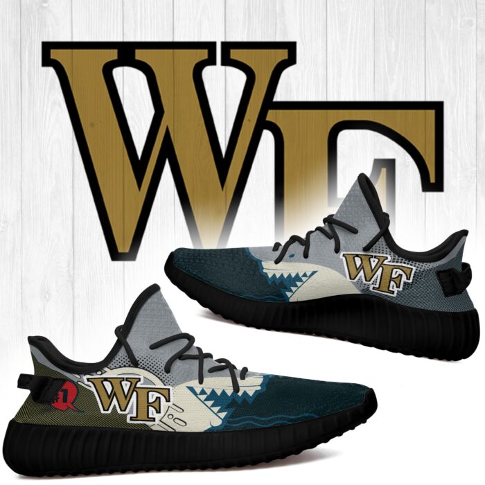 Shark Wake Forest Demon Deacons Ncaa Yeezy Shoes A15