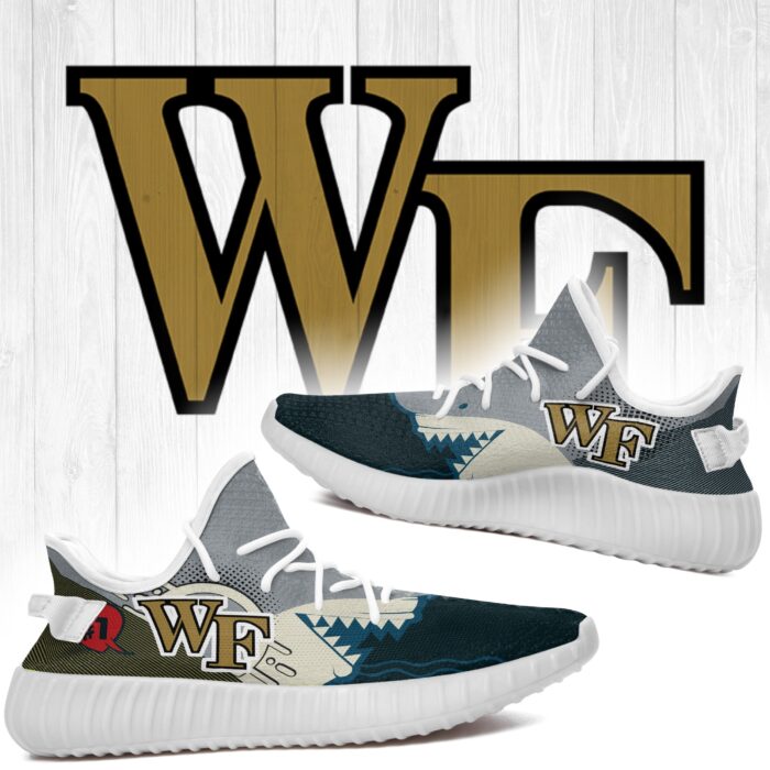 Shark Wake Forest Demon Deacons Ncaa Yeezy Shoes A15