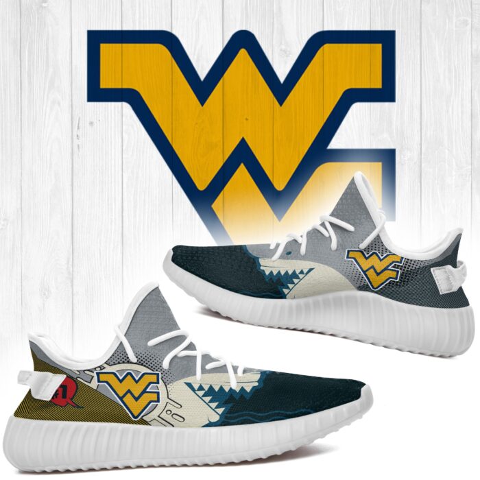 Shark West Virginia Mountaineers Ncaa Yeezy Shoes A11