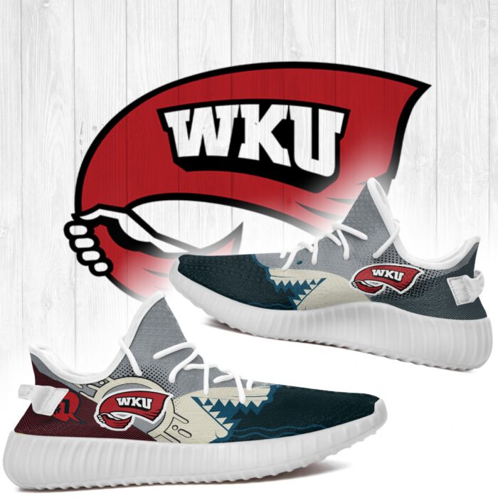 Shark Western Kentucky Hilltoppers Ncaa Yeezy Shoes A08