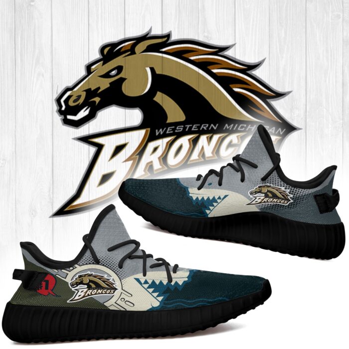 Shark Western Michigan Broncos Ncaa Yeezy Shoes A07