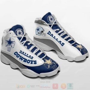 Skull Dallas Cowboys Nfl Big Logo Football Team Air Jordan 13 Shoes