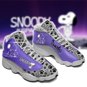 Snoopy Purple Air Jordan 13 Sneaker