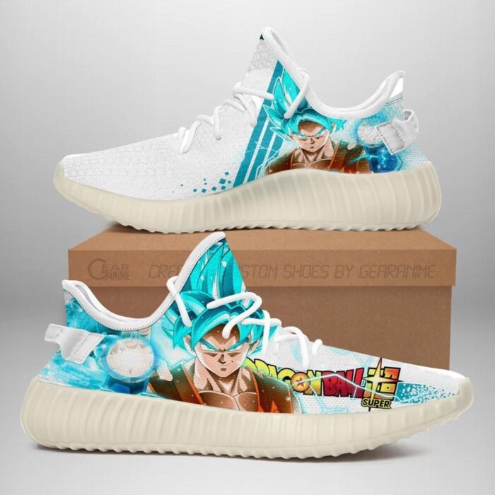 Son Goku Saiyan Blue Yeezy Shoes Dragon Ball Super Perfect Gift For Fan Yeezy Shoes