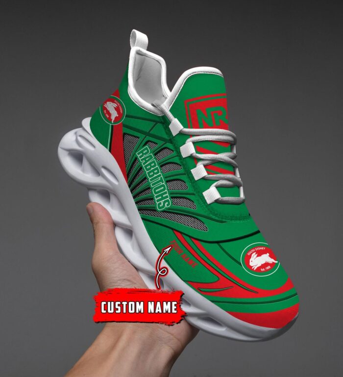 South Sydney Rabbitohs Custom Name NRL Max Soul Shoes