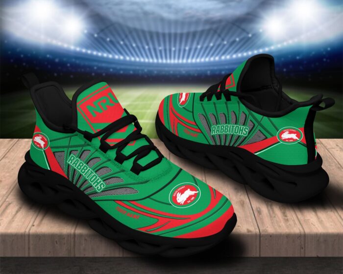 South Sydney Rabbitohs Custom Name NRL Max Soul Shoes