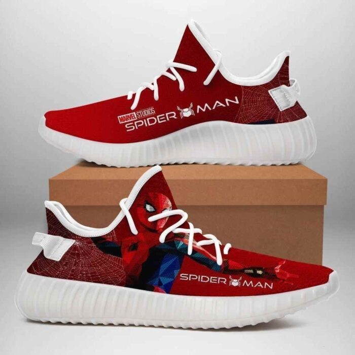 Spiderman Red Yeezy Boost Shoes Sport Sneakers Yeezy Shoes