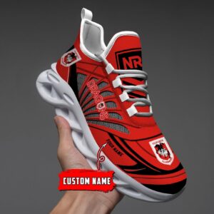 St. George Illawarra Dragons Custom Name NRL Max Soul Shoes