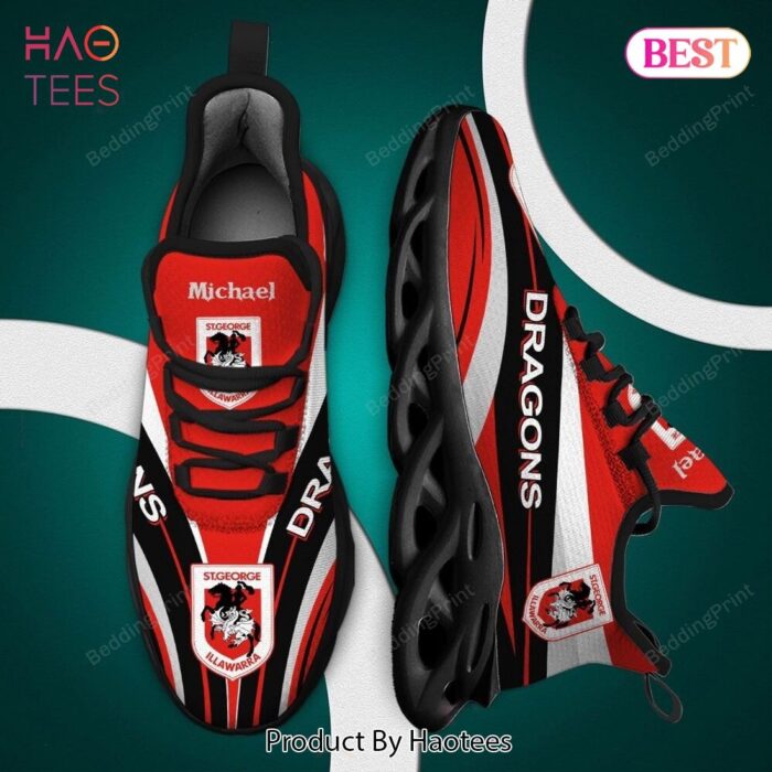 St George Illawarra Dragons NRL Red Color Max Soul Shoes