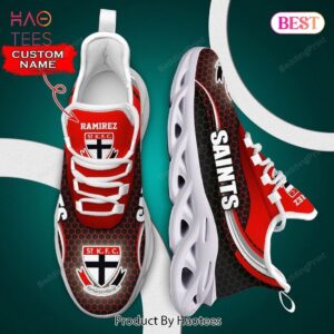 St Kilda Saints AFL Custom Name Red Color Max Soul Shoes