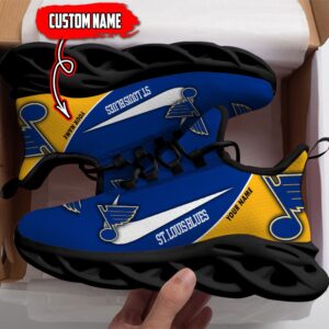 St . Louis Blues Custom Name NHL New Max Soul Shoes