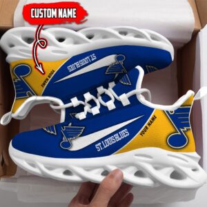 St . Louis Blues Custom Name NHL New Max Soul Shoes