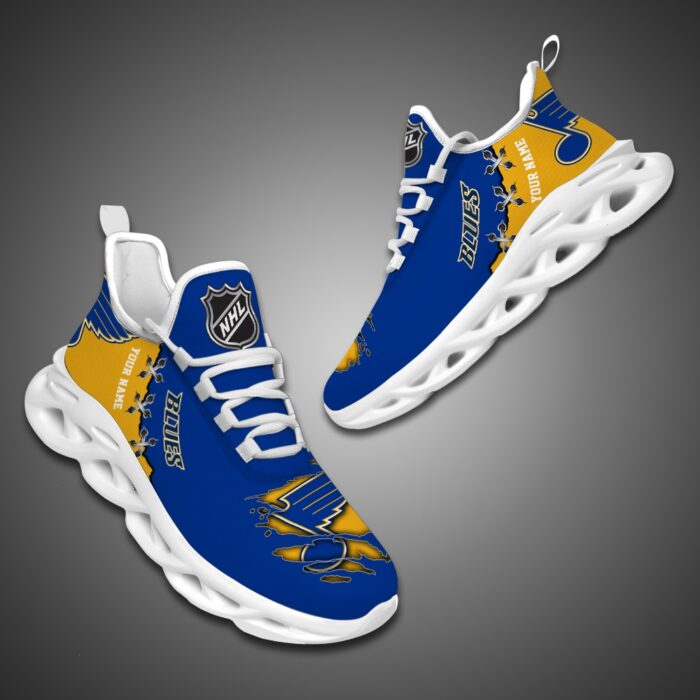 St Louis Blues Personalized NHL Max Soul Shoes