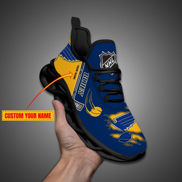 St . Louis Blues Personalized NHL Max Soul Shoes Ver 2