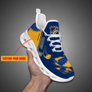 St . Louis Blues Personalized NHL Max Soul Shoes Ver 2