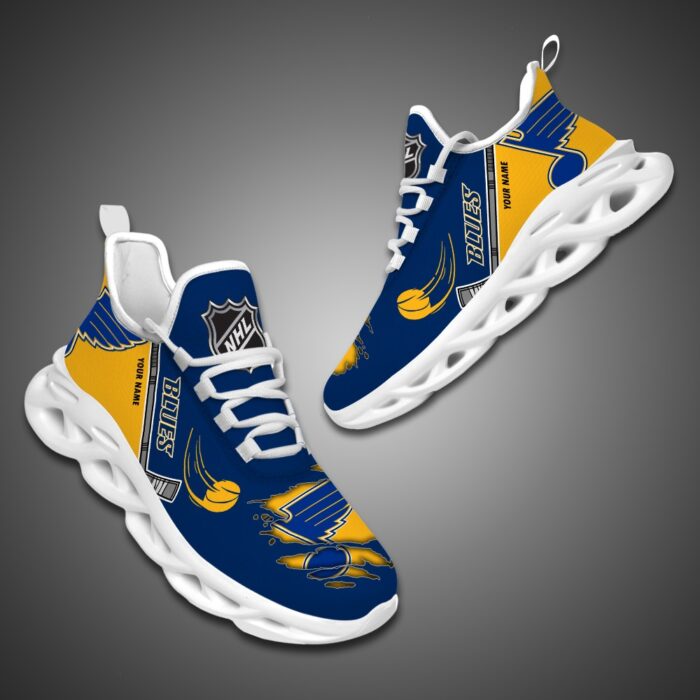 St . Louis Blues Personalized NHL Max Soul Shoes Ver 2