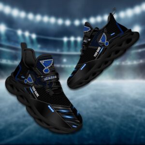 St Louis Blues Personalized NHL Sport Black Max Soul Shoes