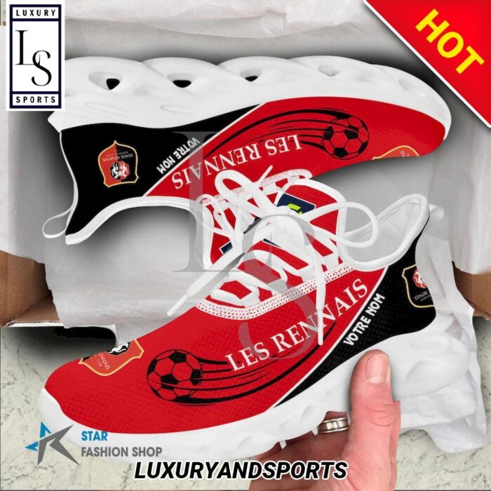 Stade Rennais FC Custom Name Red Black Max Soul Shoes