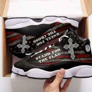 Stand For The Flag Kneel For The Cross All Over Printed Air Jordan 13 Sneakers