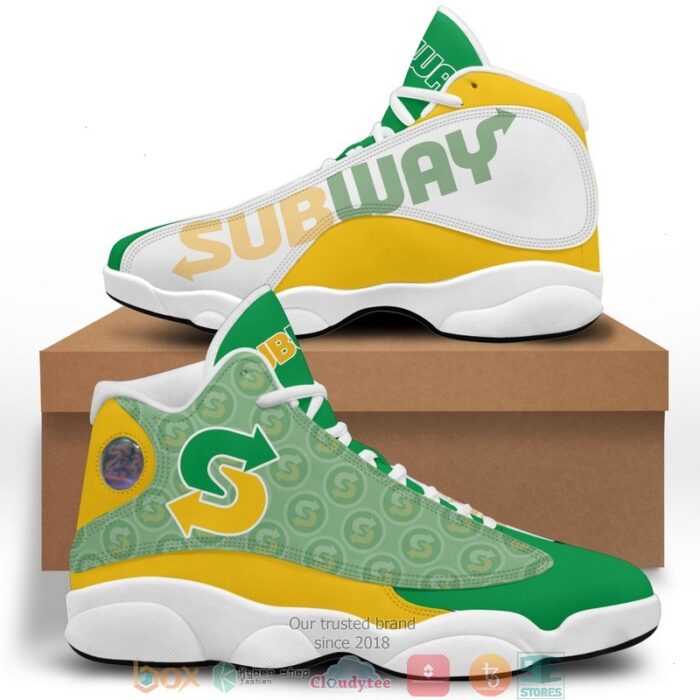 Subway Logo Pattern Air Jordan 13 Sneaker Shoes