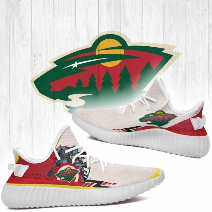 Superheroes Minnesota Wild Nhl Yeezy Shoes Yeezy Sneakers Shoes Kid White Sole Yeezy Sneakers Shoes