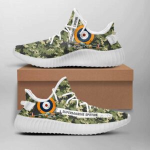 Supermarine Spitfire Art Yeezy Boost Shoes Sport Sneakers Yeezy Shoes