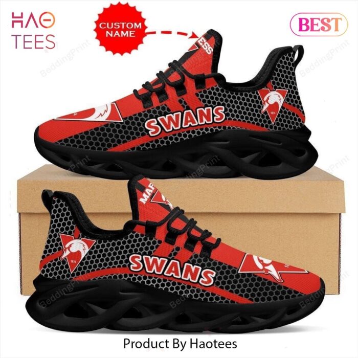 Sydney Swans AFL Red Mix Black Custom Name Max Soul Shoes