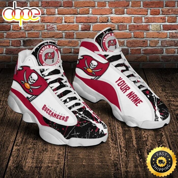 Tampa Bay Buccaneers NFL Custom Name Air Jordan 13 Shoes