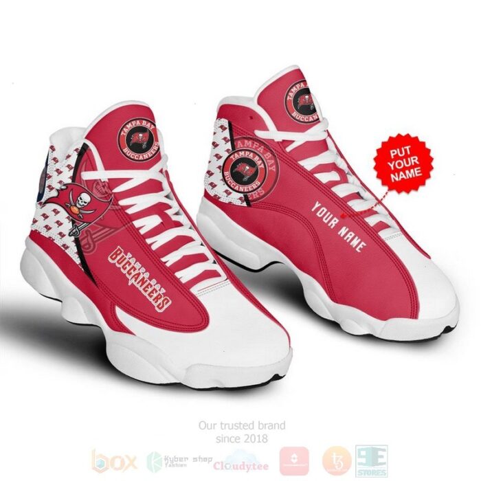 Tampa Bay Buccaneers Nfl Custom Name Air Jordan 13 Shoes 2