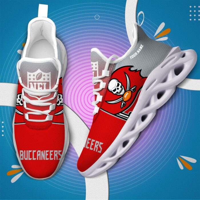 Tampa Bay Buccaneers Personalized Custom Name Max Soul Shoes