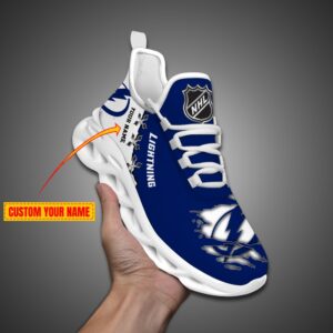 Tampa Bay Lightning Personalized NHL Max Soul Shoes