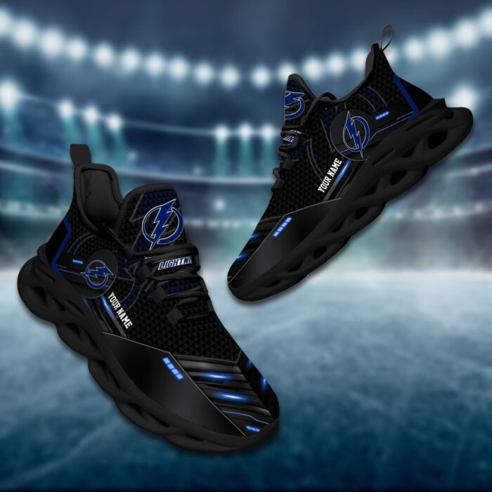 Tampa Bay Lightning Personalized NHL Sport Black Max Soul Shoes