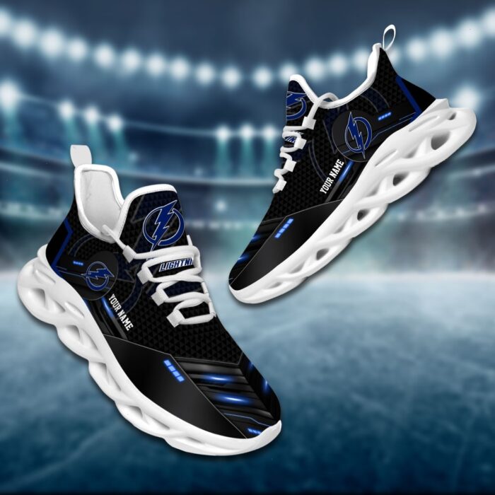 Tampa Bay Lightning Personalized NHL Sport Black Max Soul Shoes