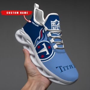 Tennessee Titans Personalized Custom Name Max Soul Shoes