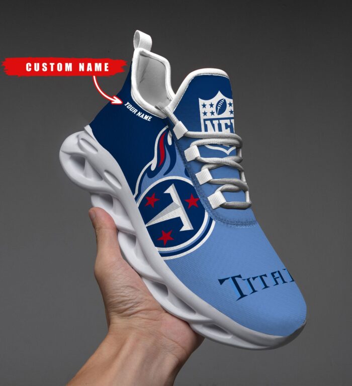 Tennessee Titans Personalized Custom Name Max Soul Shoes