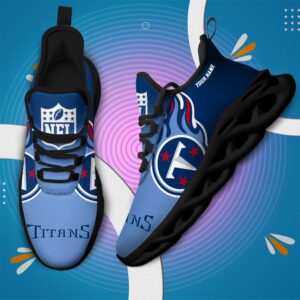 Tennessee Titans Personalized Custom Name Max Soul Shoes