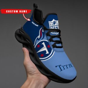 Tennessee Titans Personalized Custom Name Max Soul Shoes